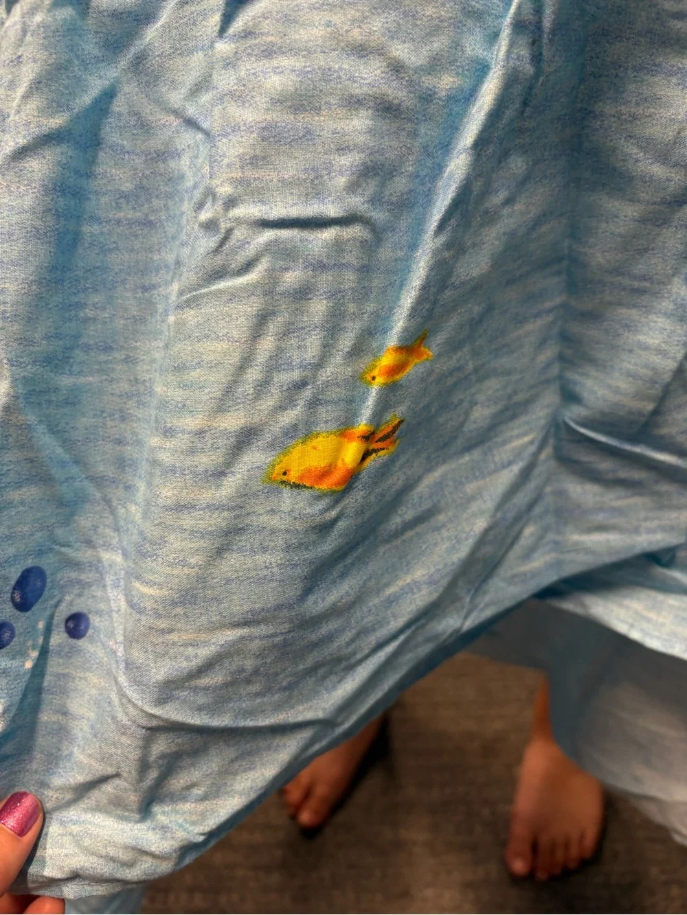 Vintage Twin Fish In Love Comforter, 2 Shams, Bed Skirt